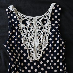 Polka Dot and Lace Cocktail Dress